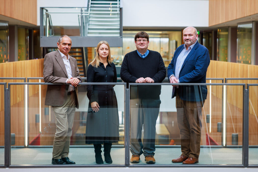 The GBC team. Left to right: Philippe Sanseau, Tracey Mahoney, David Carr, Guy Cochrane.
Photo Credit: Jeff Dowling